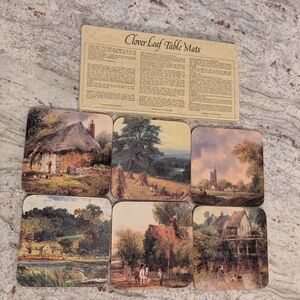 Vintage Coasters Clover Leaf Table Mats New In Box Cottagecore Unused English